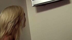 molly rae says, 'wow, this big black cock is huge' at gloryhole