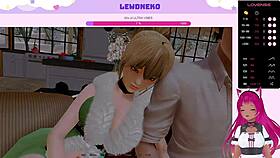 Vtuber Lewdneko plays Harem Hotel part 29 with twins