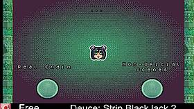 She strips in blackjack game