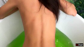 stepbrother interrupts her bathroom prep for a date with creampie