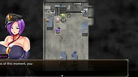 In Karryn's prison, she endures a rough threesome with a slime monster and a thug