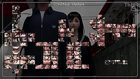 NTR Japanese teen 18+ girl dives into a steamy threesome with friend and stepbrother.