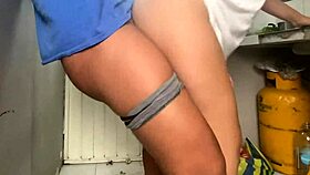 hey, banging my country cousin bent over in the kitchen while she washes dishes