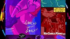 Enjoying a lively cartoon party gathering