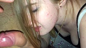 Russian teen 18+ surprises with a steamy homemade blowjob