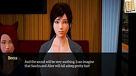 my new family 90 features brunette with big tits and ass in anime game