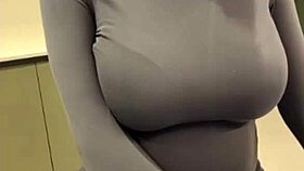 i admire my stepmom's huge natural breasts