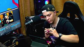 girlfriend and friend in brazilian casting with brunette long hair and natural tits close up