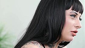 Wow, Inked Babe Jessie Lee Throat Gagged & Face Fucked Hard!