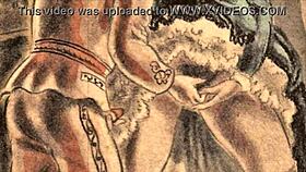 Vintage Erotic Illustration From Retro Comic And Anime Styles