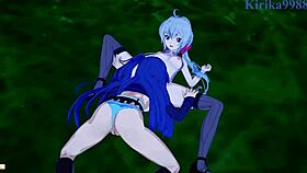 chris yukine and tsubasa kazanari and maria cadenzavna eve intense lesbian play