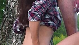 public anal with perfect body slut getting cum on ass