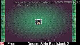 She strips in blackjack game