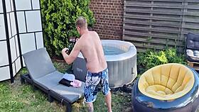 Backstage Outdoor Anal Masturbation Show