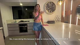 Housekeeper molly smith gives ass to keep job