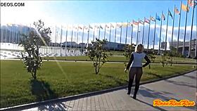 Flashing in Olympic Park Sochi 2014