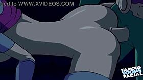Starfire Feels Intense Passion In Doggystyle With Robin, Ending In Facial