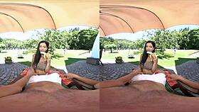 Cayla and Alex are fucking loudly outdoors in VR 😏