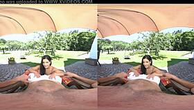 Cayla and Alex are fucking loudly outdoors in VR 😏