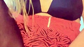 Blonde Dances Wild in Crotchless Panties