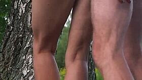 public anal with perfect body slut getting cum on ass