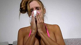 tylee's first gay experience in bikini with petite redhead