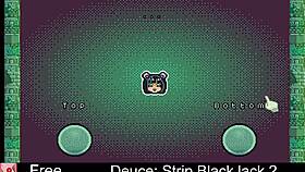 She strips in blackjack game