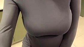 i admire my stepmom's huge natural breasts