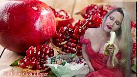 feasting on food in financial domination style