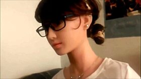 Preparing sexy asian love doll for hardcore banging with group fucking