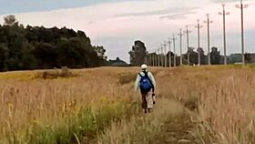 public anal with perfect body slut getting cum on ass