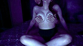 I squeeze my neighbor's big bouncing breasts while she moans in the dorm, her long legs wrapped around me.