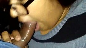 Homegirl shows off her swallowing skills