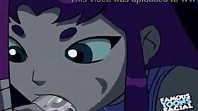 Starfire Feels Intense Passion In Doggystyle With Robin, Ending In Facial