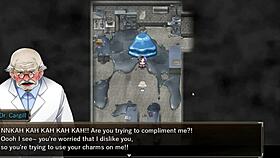 In Karryn's prison, she endures a rough threesome with a slime monster and a thug