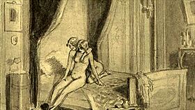 These vintage erotic drawings come from an antique anime collection.