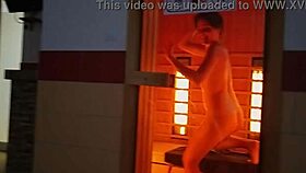 risky flashing n mastubation at public spa center, oops