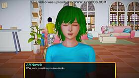 my new family plays a homemade game with big tits