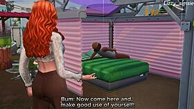 Innocent redhead fucks with bbc bum on the street - sims 4 - 3d animation