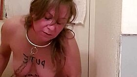 Slave masturbates hard for bdsm