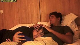 I'm sleepy, stepbrother, let me lie on your legs but don't put your penis in my mouth please