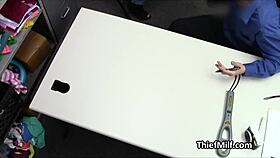 housewife gets punished at the office for stealing lingerie, caught on hidden cam