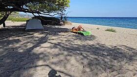 natural girl at nudist beach, wanna see me flash my tan lines?