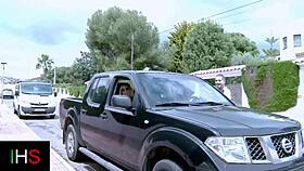 Hey, wanna see this slutty blonde milf get fucked hard in ass and pussy outdoors?