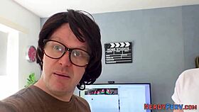 Yorkshire Geek Tricked into Blowjob by Tattooed British Woman