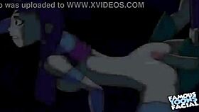 Starfire Feels Intense Passion In Doggystyle With Robin, Ending In Facial