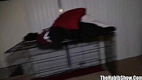 I stripped and fucked the big black cock as a pierced ebony stripper