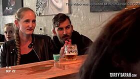 Dirty Sarah experiences an anal surprise in public.