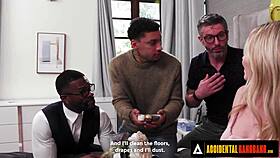 Hot rebel babe Rhyder gets gangbanged by male friends.