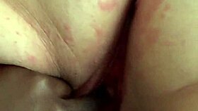 Pale bbw dribbling water from playful activity